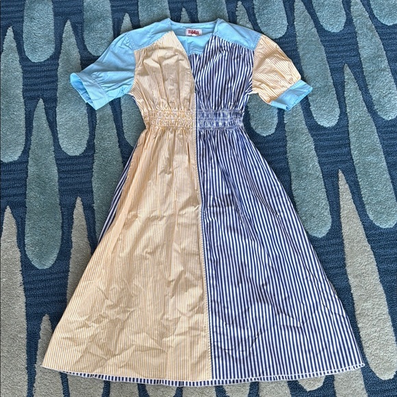 SOLID & STRIPED Dresses & Skirts - Solid & Striped Cotton Midi Dress with Puff Sleeve